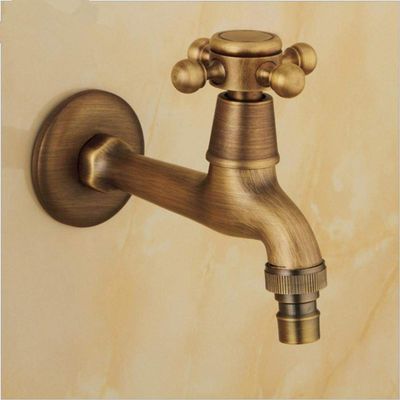 Copper Washing Machine Faucet, Retro Mop/Pool Tap, Single Cold, Long Faucet