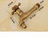 Copper Washing Machine Faucet, Retro Mop/Pool Tap, Single Cold, Long Faucet view 3