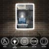 Aica Sanitär LED Bathroom Mirror 60 × 80 cm with Clock and Touch Control view 2