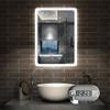 Aica Sanitär LED Bathroom Mirror 60 × 80 cm with Clock and Touch Control view 3