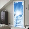 CGDGRA 3D Door Sticker, Ladder and Clouds in Sunny Landscape, Self-Adhesive PVC, 90 x 200 cm view 1