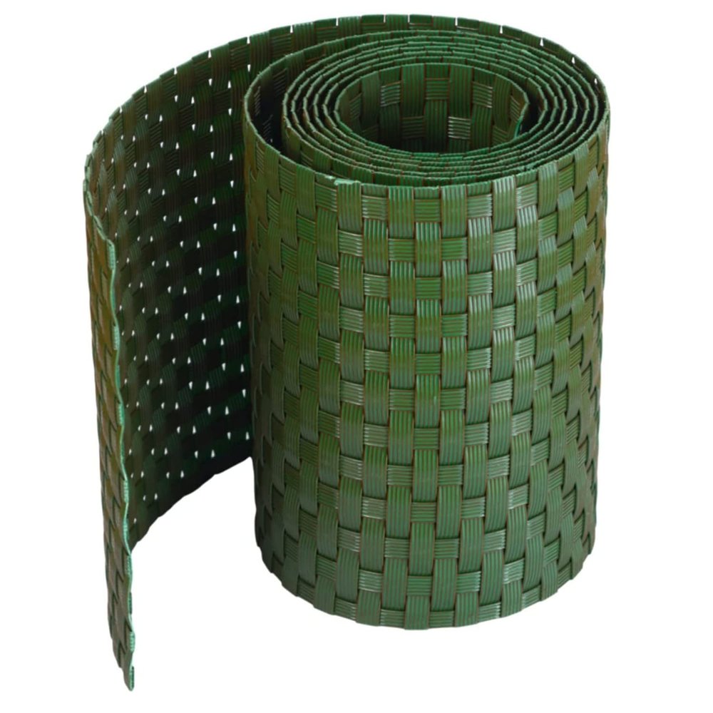 workingHOUSE Green Polyrattan Privacy Strips for Double Wire Mesh Fences