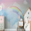 Muralo Non-Woven Photo Wallpaper 360 x 240 cm, Fairy-Tale Rainbow Sky for Kids' Room view 4