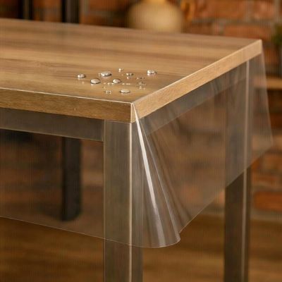 Transparent Protective Table Cover, 0.3 mm, Rectangular, 80 x 210 cm