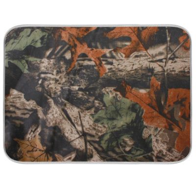 HaJie Quick-Dry Dish Drying Mat, Vintage Leaves Camo, 40.6 x 45.7 cm