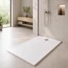 Art-of-Baan Premium Shower Tray with DIN Connection, Drain Assembly, White, 160 x 90 cm view 1