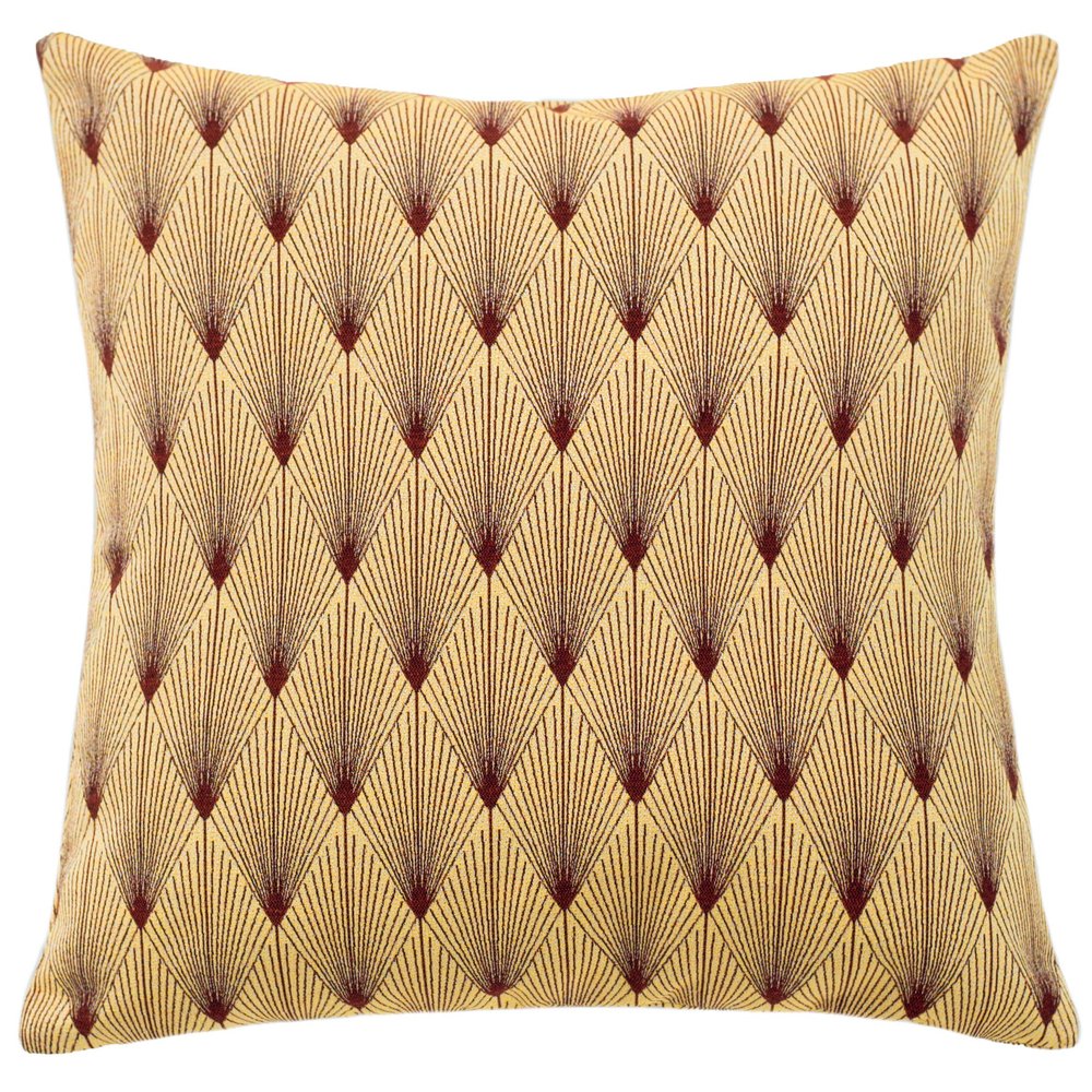 Gold Yellow Geometric Woven Cushion Cover, 45 x 45 cm (1 pc.)