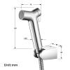 Chrome Bidet Hand Sprayer Set for Toilet, Wall-Mounted, Cold Water view 3