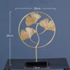LIJUCAI Nordic INS Luxury Golden Monstera Leaf Statue, Iron Metal Artwork, Home Decor, Ginkgo Leaves, S view 2