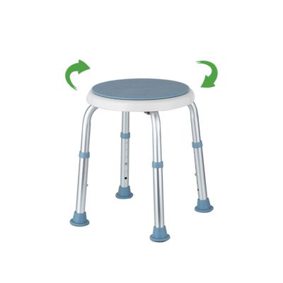 YiHYSj 360° Swivel Shower Stool, Height-Adjustable 37–49 cm