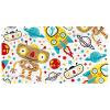 Bennigiry Eco-Friendly Massage Bathtub Mat, 68.3 x 37.3 cm, Spaceship, Rocket, Galaxy, Planet, Toy Robot view 1