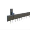 tilldekor INLINE interior-track curtain rod, angular, aluminum, 310 cm, single track, brushed stainless steel view 2