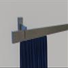 tilldekor INLINE interior-track curtain rod, angular, aluminum, 310 cm, single track, brushed stainless steel view 4
