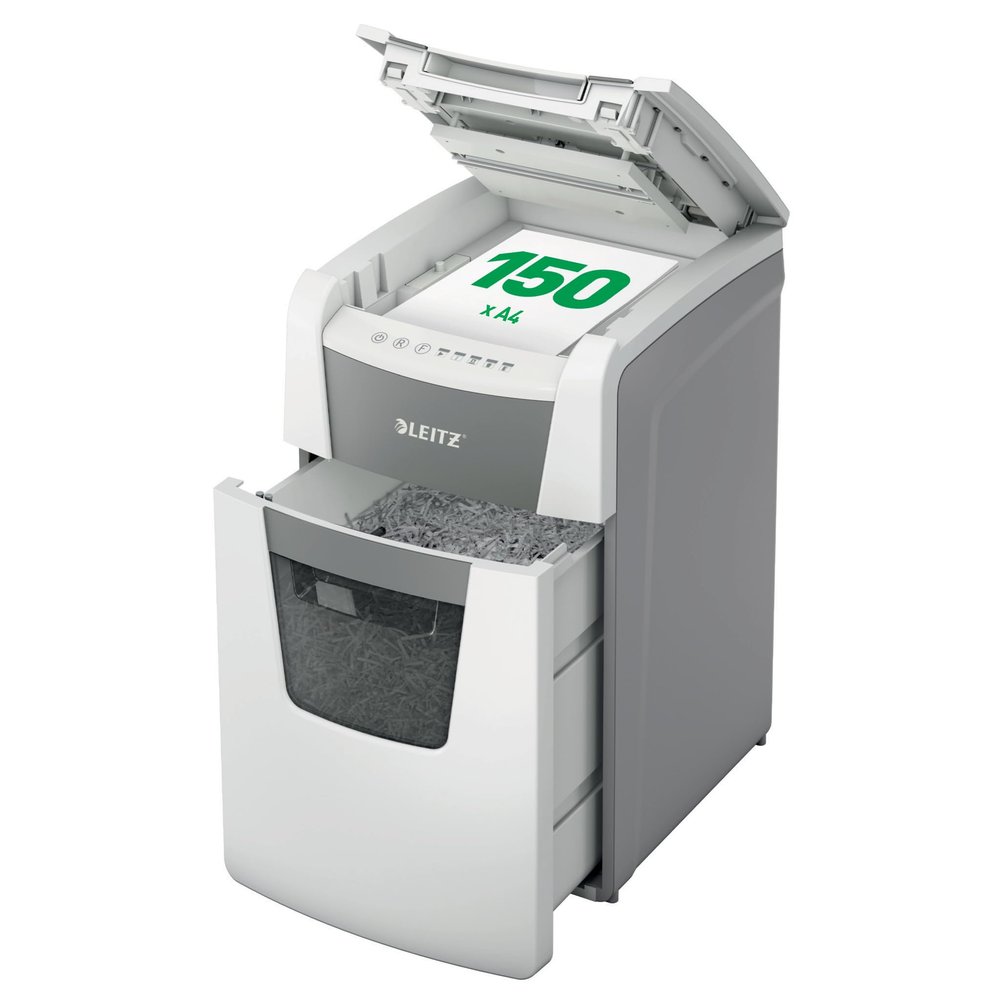 Leitz IQ Autofeed Office Shredder, 150 Sheets, P-4, 44 L, 80130000