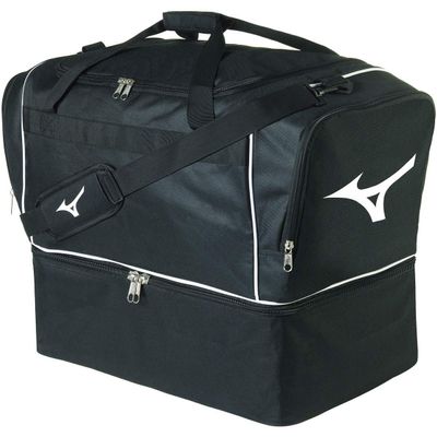Mizuno Large Football Bag, Black/White, Size L, Unisex