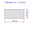 Fits Metall 16MnCr5 Flat Bar, 80 x 20 mm, 250 mm, Rolled, 1.7131 view 2