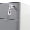 hjh OFFICE 743019 Color I Narrow Steel Mobile Filing Cabinet, White/Gray view 4