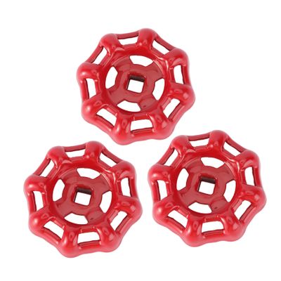 HEMOTON 3-Pack Iron Valve Handwheels, 6 x 6 mm