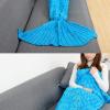 BWBG Mermaid Tail Blanket for Girls, Orange, All Seasons, 140 x 70 cm view 2