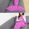 BWBG Mermaid Tail Blanket for Girls, Orange, All Seasons, 140 x 70 cm view 3