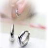 AQUALITYS 925 Sterling Silver Simple Thick Small Round Hoop Earrings for Women and Men view 1
