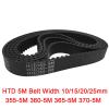 Xuulan Xianglaa ARC HTD 5M Timing Belt, C = 355/360/365/370, Widths 10/15/20/25 mm, 71/72/73/74 Teeth view 2