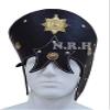 Medieval Leather LARP Face Mask Helmet, Black view 1