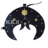 Medieval Leather LARP Face Mask Helmet, Black view 4