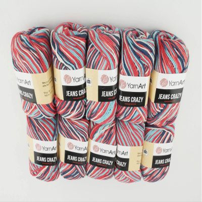 YarnArt Jeans Crazy 500 g Gradient Yarn, 55% Cotton, 10 x 50 g (7208)