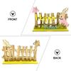 STOBOK Happy Easter Wooden Sign with Bunny and Butterfly view 3