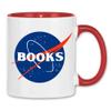 wowshirt NASA Mug Bookworm Book Lover Abibliophobia Student Teacher, White-Red view 1