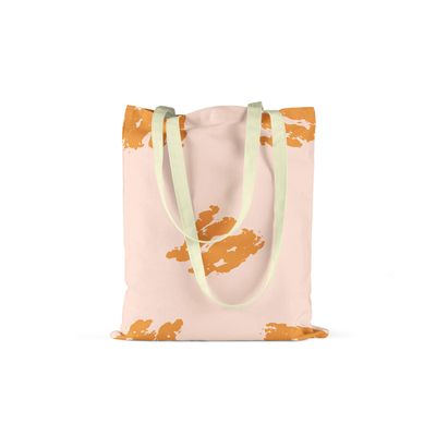 Le Jardin du Lin Printed Shopping Bag, Foldable Cotton Tote with Two Long Handles, 34 x 40 cm