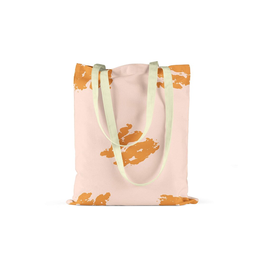 Le Jardin du Lin Printed Shopping Bag, Foldable Cotton Tote with Two Long Handles, 34 x 40 cm