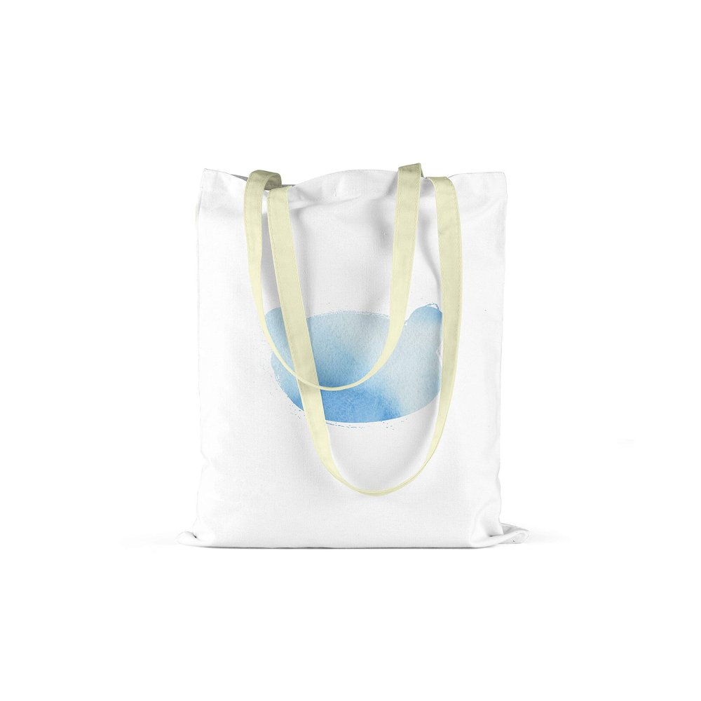 Le Jardin du Lin Printed Shopping Bag, Foldable Cotton Tote with Two Long Handles, 34 x 40 cm