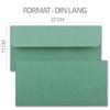 400 Kraft Paper Envelopes, DL, Eucalyptus Green, Self-Seal, 11 x 22 cm view 4