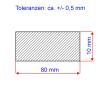 Fits Metall | Steel Flat Stock | S355JR | 80 x 10 mm | Length: 500 mm ± 5 mm | Rolled St52 view 2