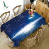 Rubyia Washable, Stain-Resistant Starry Sky Tablecloth, Blue, 35 x 55 in view 2
