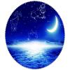 Rubyia Washable, Stain-Resistant Starry Sky Tablecloth, Blue, 35 x 55 in view 4