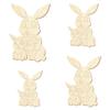 Wooden Rabbit Family for Crafts and Décor, 5–50 cm, Pack of 25, Height 9 cm view 2