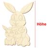 Wooden Rabbit Family for Crafts and Décor, 5–50 cm, Pack of 25, Height 9 cm view 3