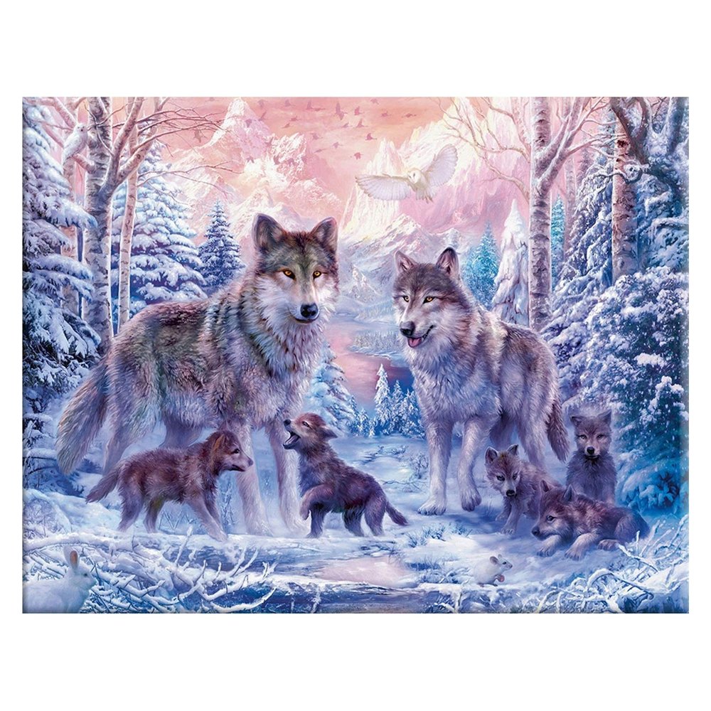 LIANYG 14CT Cross-Stitch Kit, Cotton Thread, 50 x 40 cm
