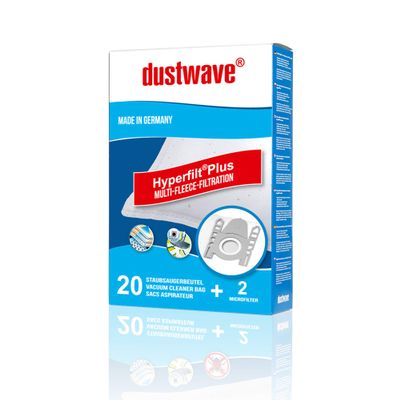 20 dustwave PREMIUM Vacuum Bags for Siemens Super M Electronic 720 / Rapid 2300 W