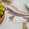 Plaid Decorative Cotton and Linen Tablecloth with Tassels view 3
