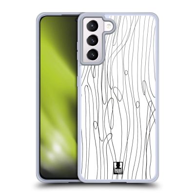 Head Case Designs Seagrass Black-and-White Pattern Doodle Gel Case [Military-Grade Protection] Compatible with Samsung Galaxy S21+ 5G and MagSafe