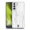 Head Case Designs Seagrass Black-and-White Pattern Doodle Gel Case [Military-Grade Protection] Compatible with Samsung Galaxy S21+ 5G and MagSafe view 1