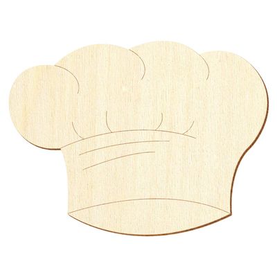 Wooden Chef's Hat V1 – Craft Decor, 100-Pack, 37 cm Wide