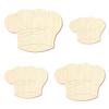 Wooden Chef's Hat V1 – Craft Decor, 100-Pack, 37 cm Wide view 2