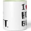 JUNIWORDS Mug, I Love Her Butt, Choose Color, Light Green view 4