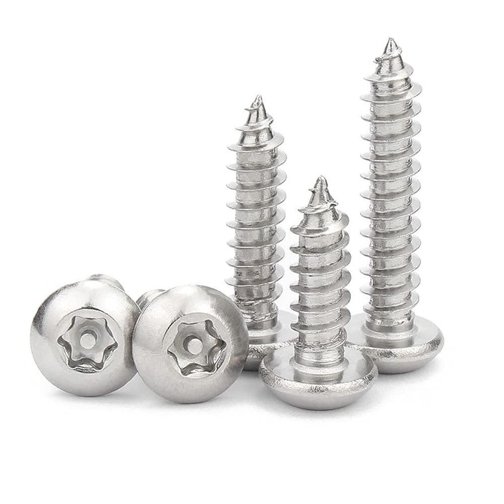 ANSIEDIO Torx Round-Head Wood Screws, Stainless Steel, M4.8 × 19 mm, 20 pcs