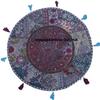 Indian Round Meditation Cushion Cover, Vintage Patchwork, Beige/Gray, 61 cm view 2